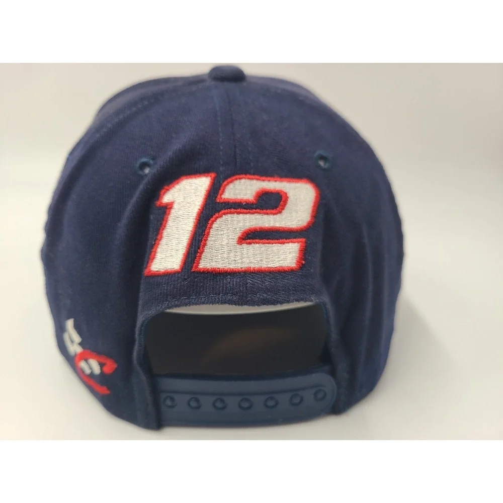 Vintage Jeremy Mayfield #12 Mobil‎ 1 Racing Chase Snapback Hat Cap NASCAR Blue